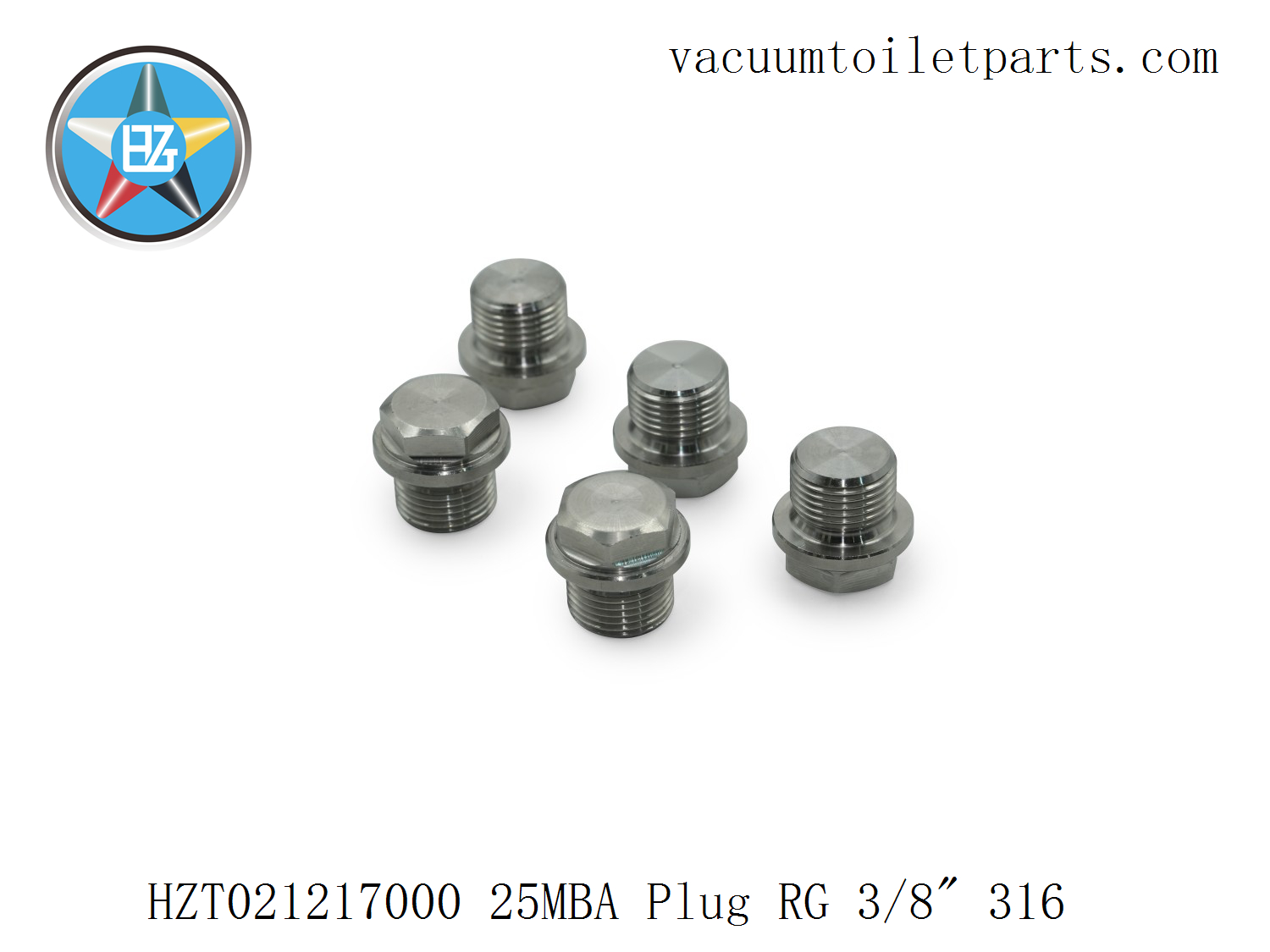 HZT021217000 Side View RG 3/8 Plug for 25MBA Marine Vacuum Discharge Pump