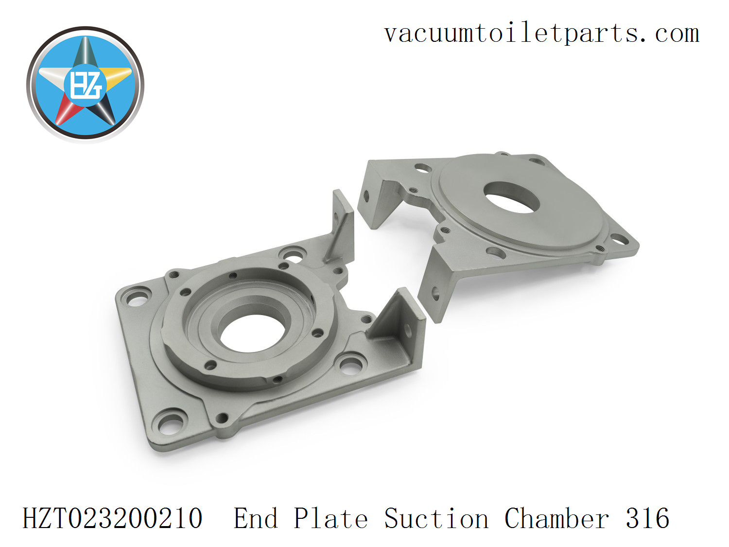 Side view of HZT023200210 suction chamber showing port geometry