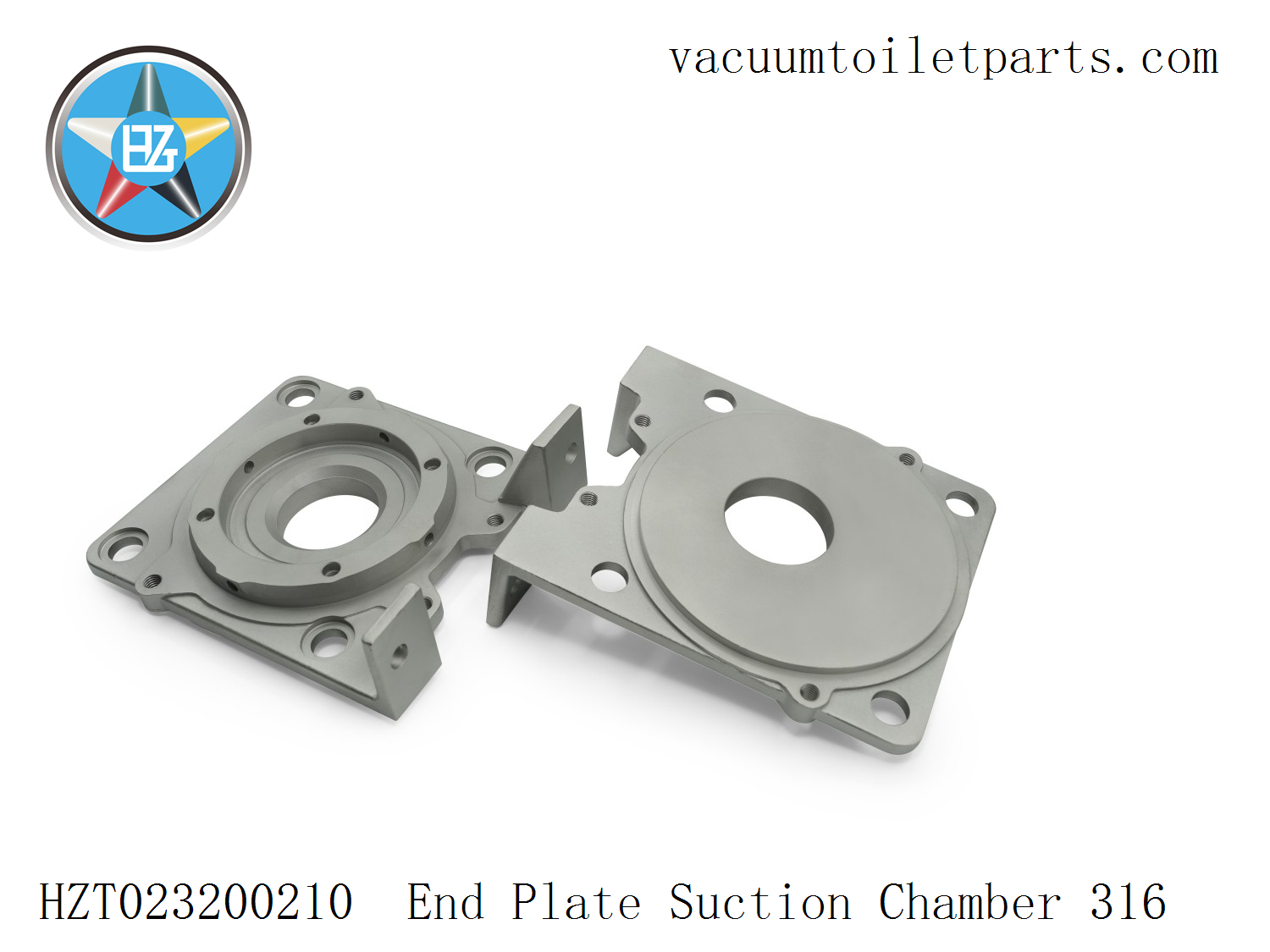 Flange connection view of HZT023200210 end plate suction chamber