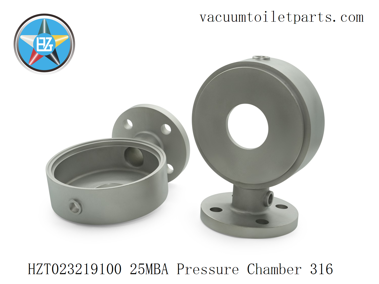 Flange end view of HZT023219100 pressure chamber