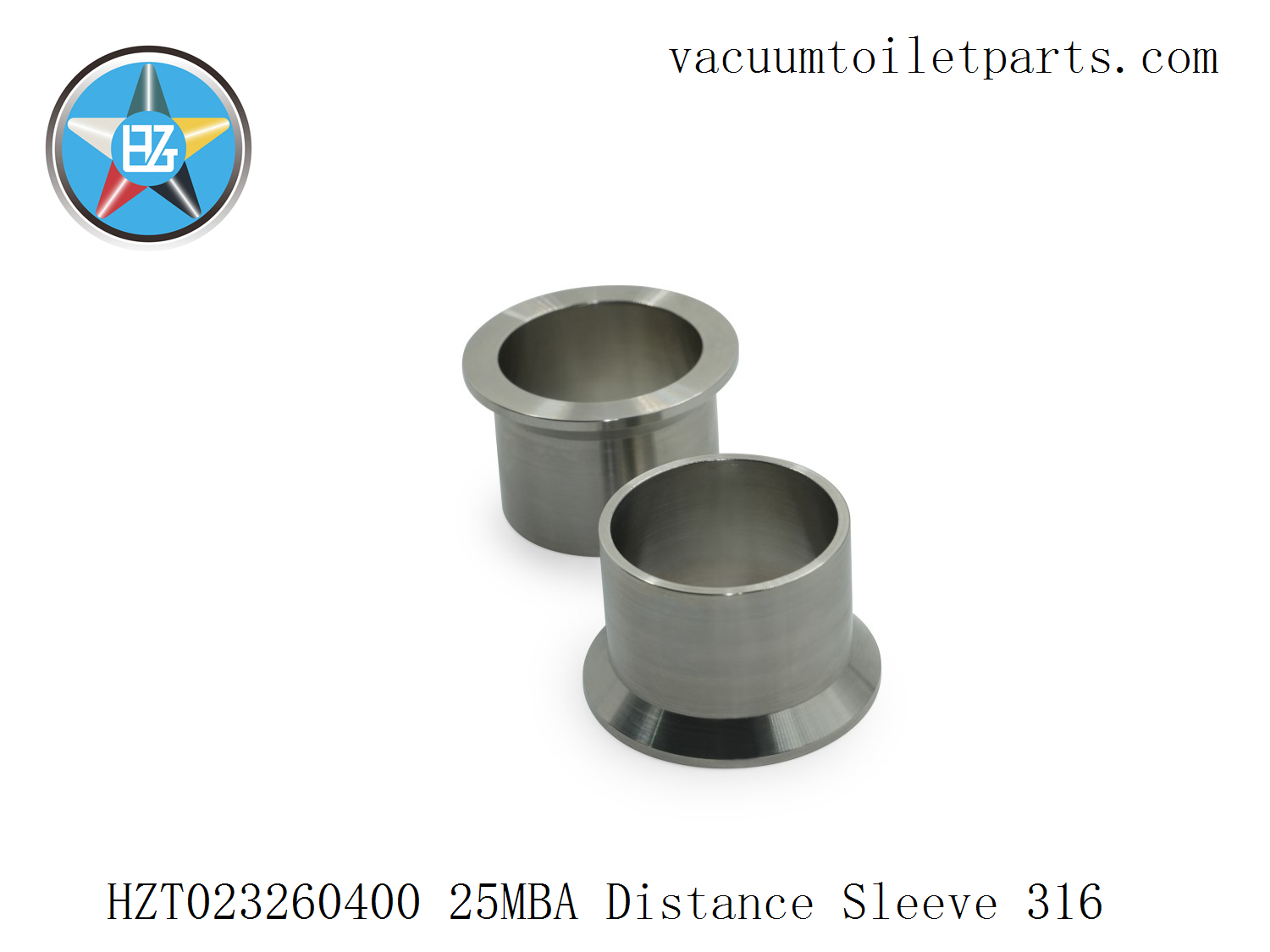 Side view of HZT023260400 spacer sleeve showing cylindrical body