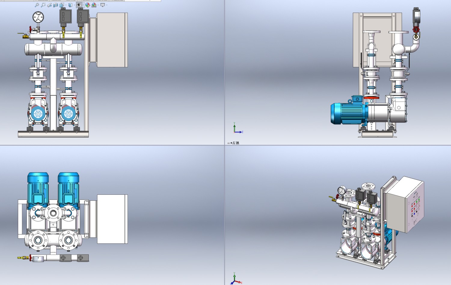 HZT023280010-25MBA Double Pump Vacuum Station Control Panel View