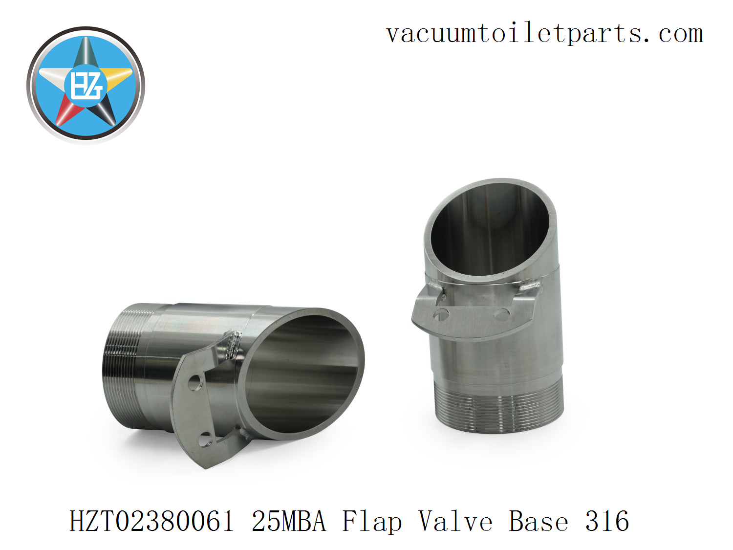 Internal cavity of HZT023280061 flap valve base showing smooth finish.