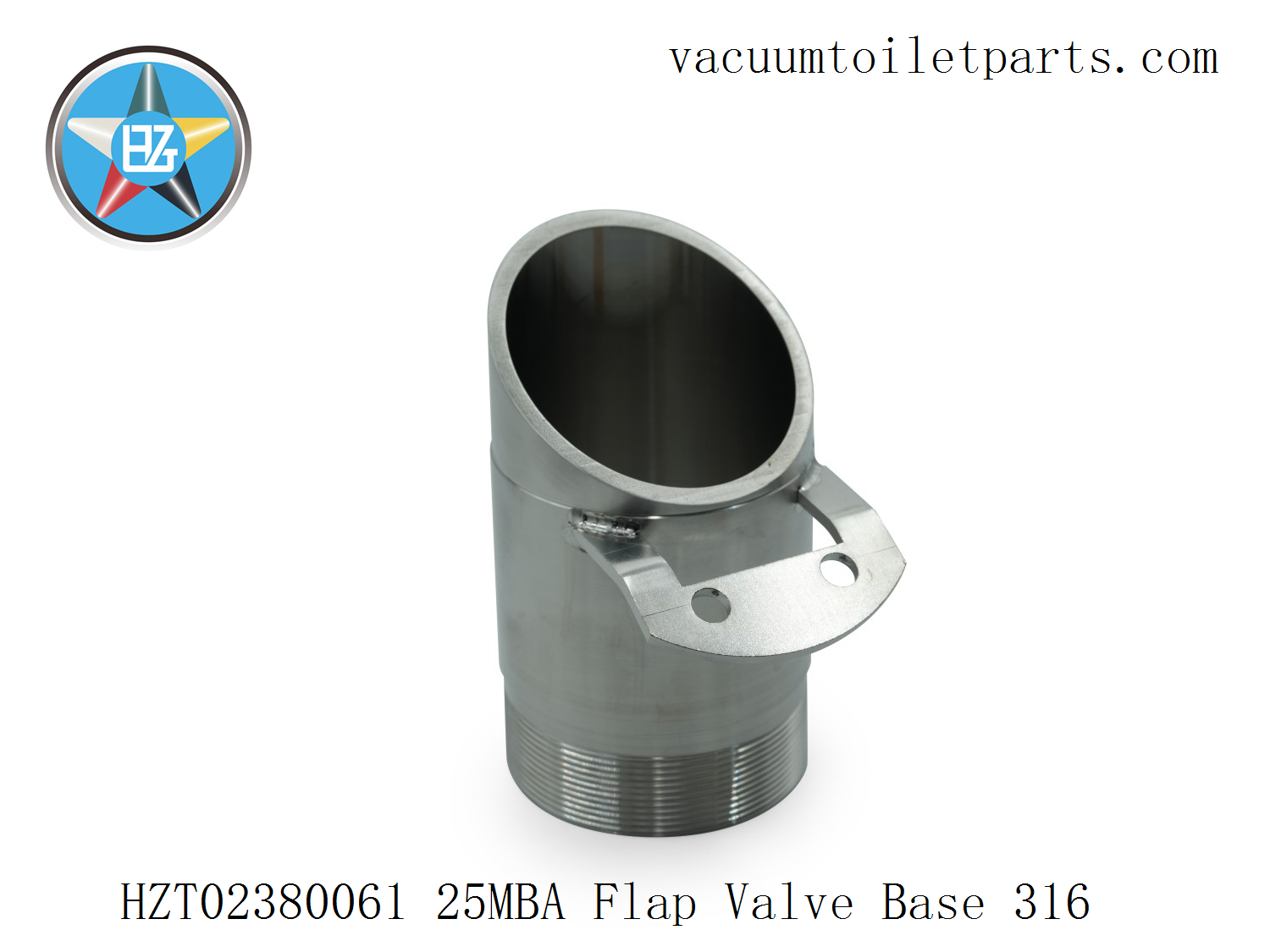 HZT023280061 stainless inlet port close-up view.