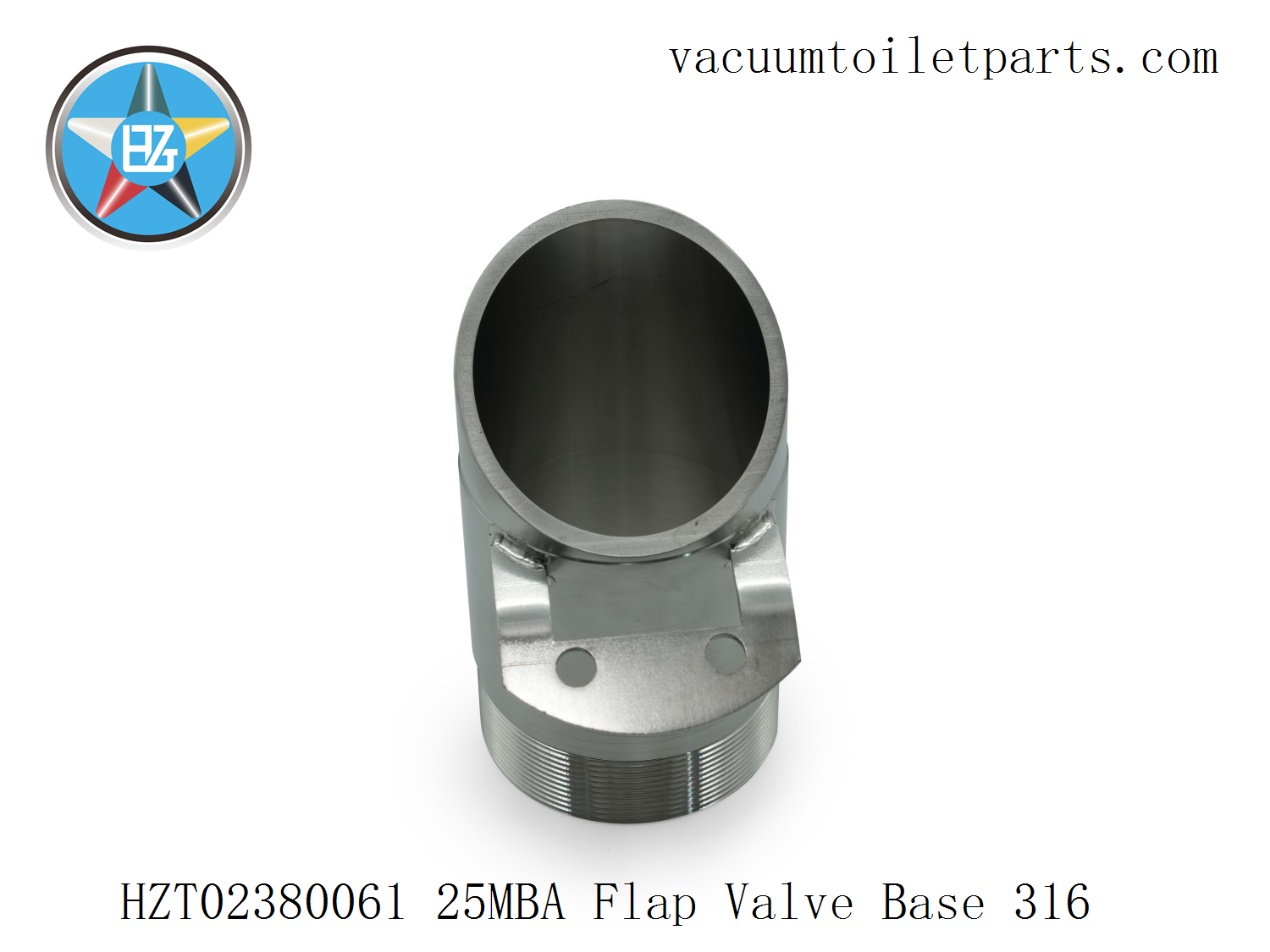 HZT023280061 bottom view of marine flap valve base sealing surface.
