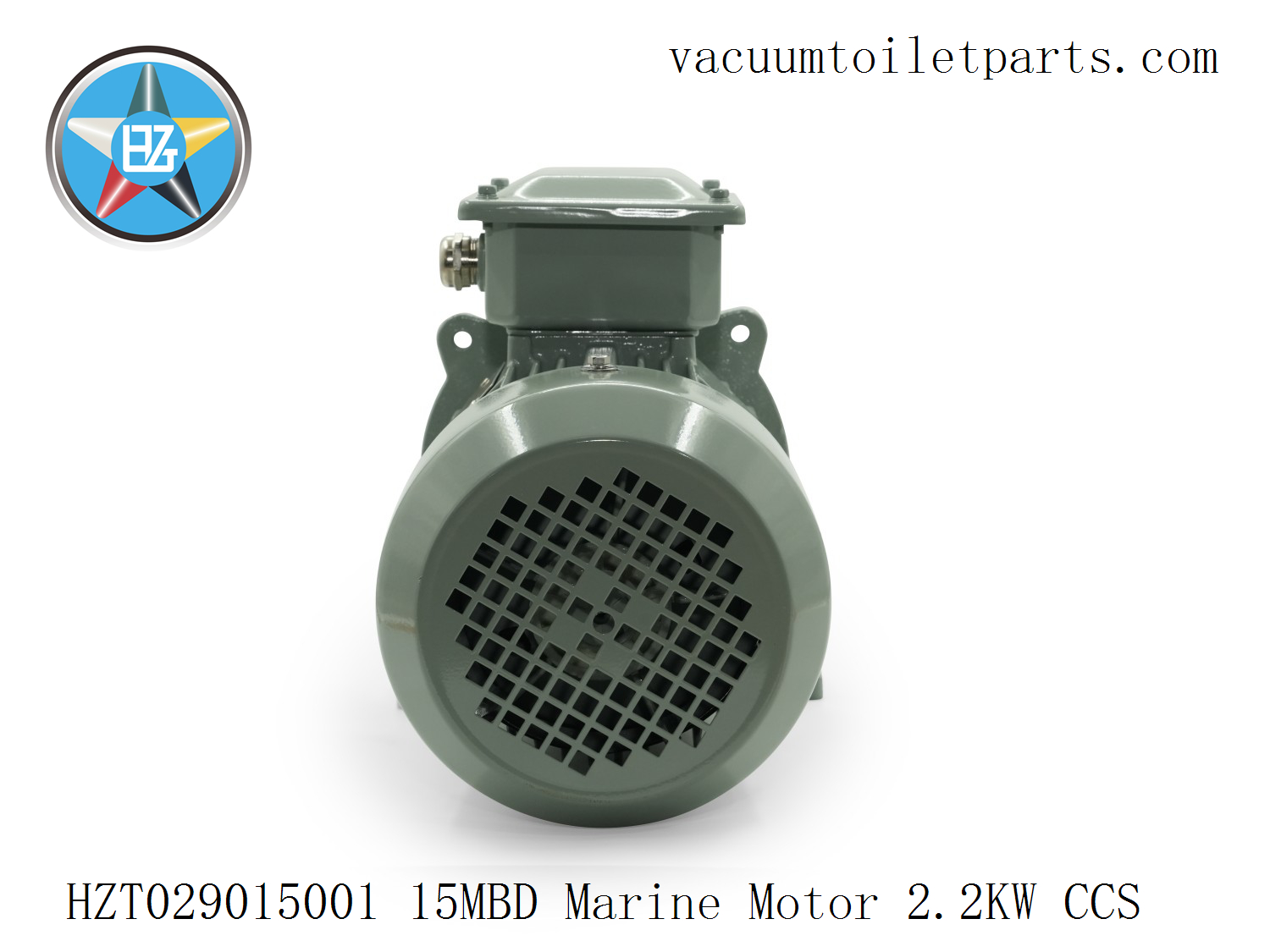 Rear cover and terminal box view of HZT029015001 marine motor for HZT 15MBD pump.