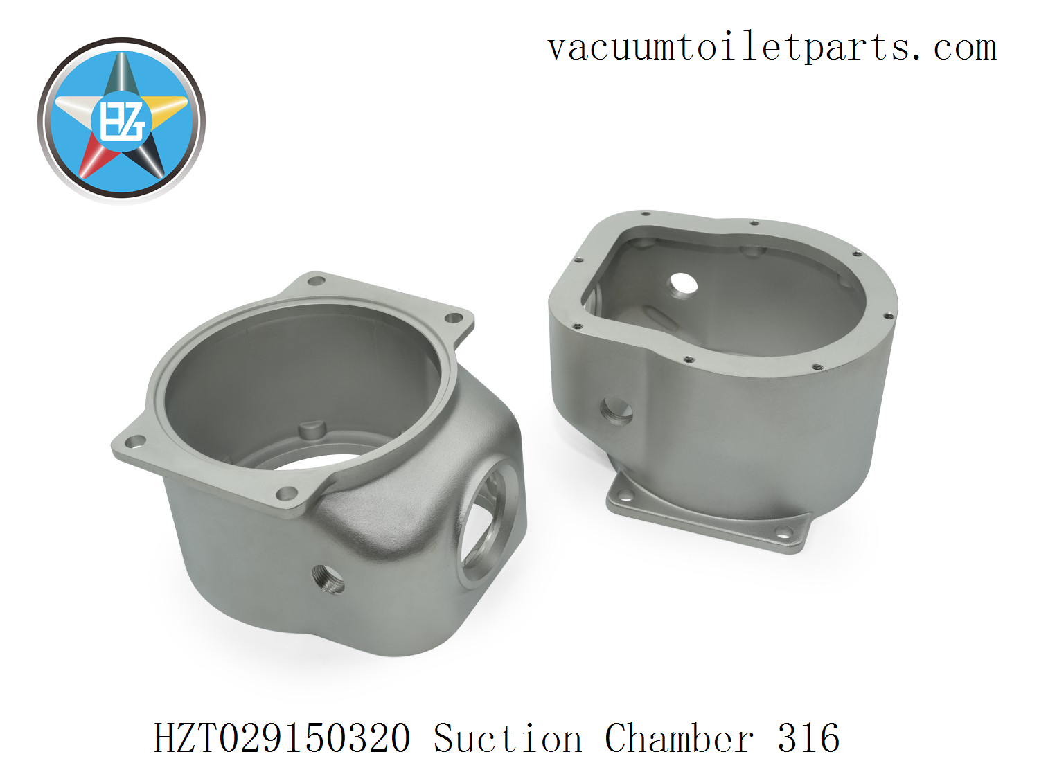 Surface detail of HZT029150320 showing sandblasted and electrolytic-polished finish.