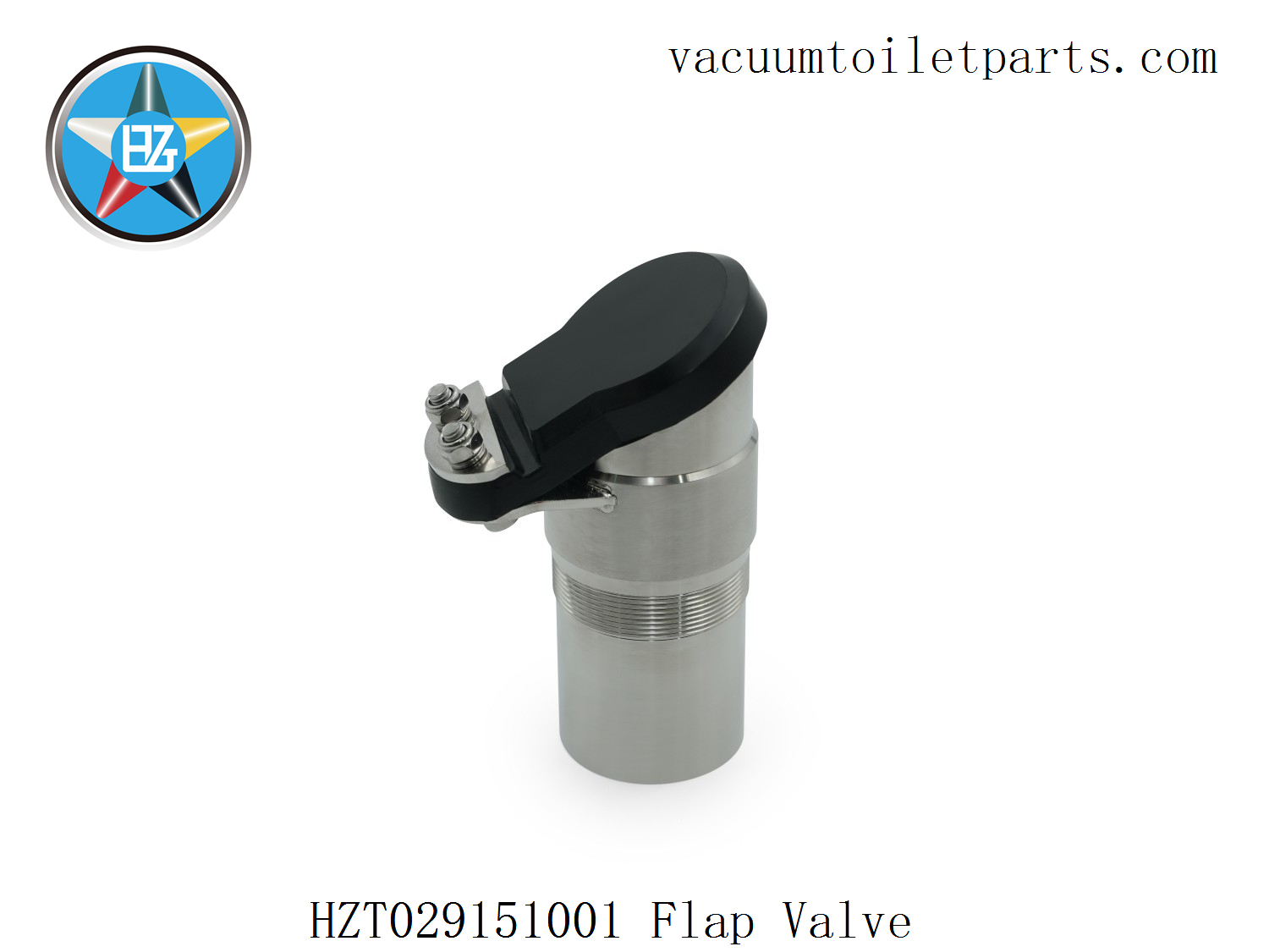 Mounting holes detail of HZT029151001 flap valve base showing CNC tolerance and bolt pattern