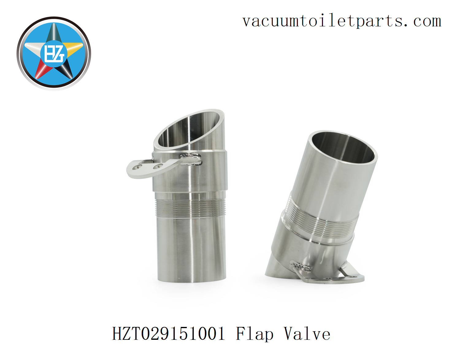 HZT029151001 flap valve base main view for marine vacuum sewage pumps, 316 stainless steel, compatible with 15MBD/25MBA and JETS/EVAC systems