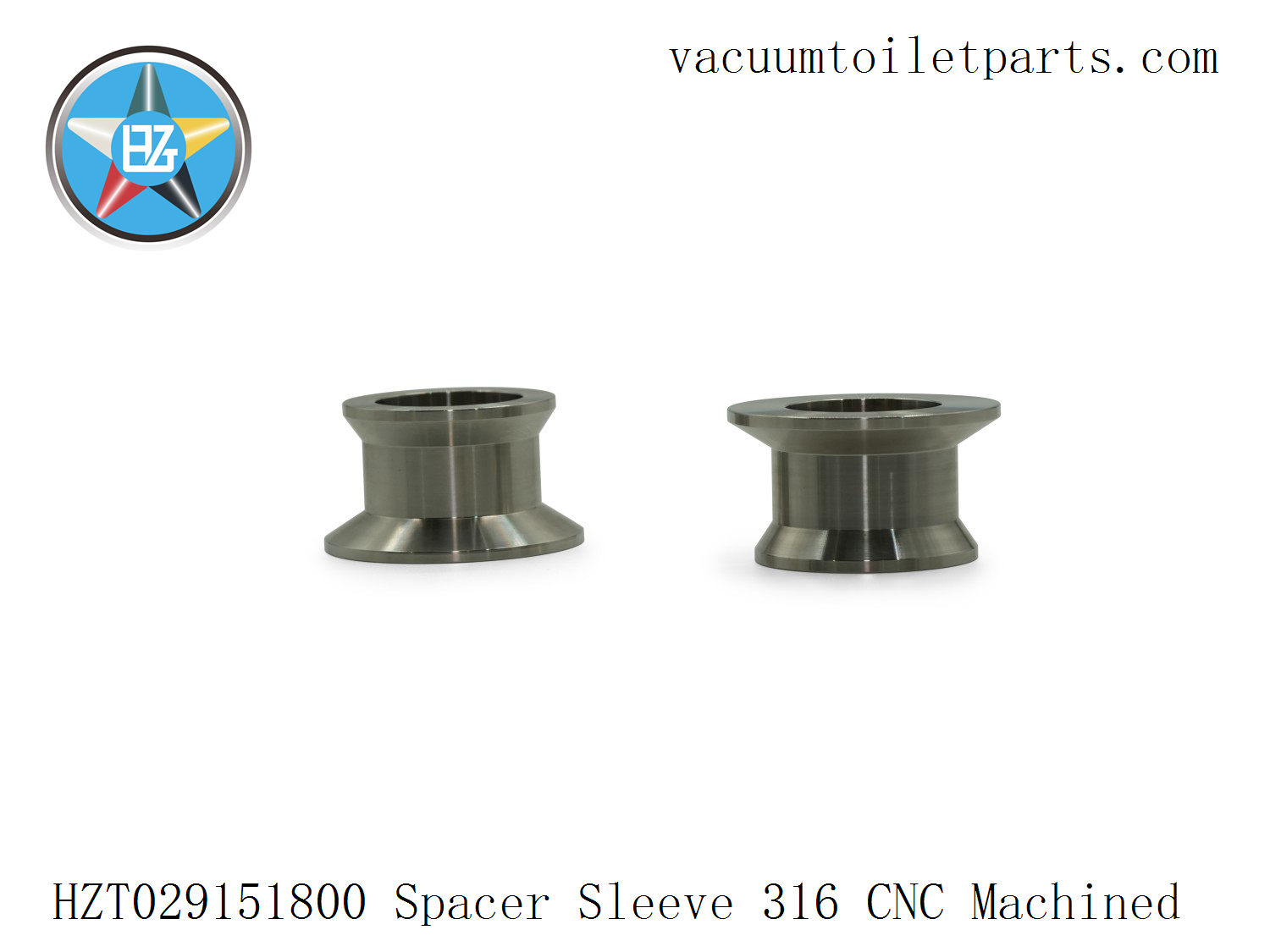 Inner bore detail of HZT029151800 showing slip-fit tolerance and smooth turned surface.