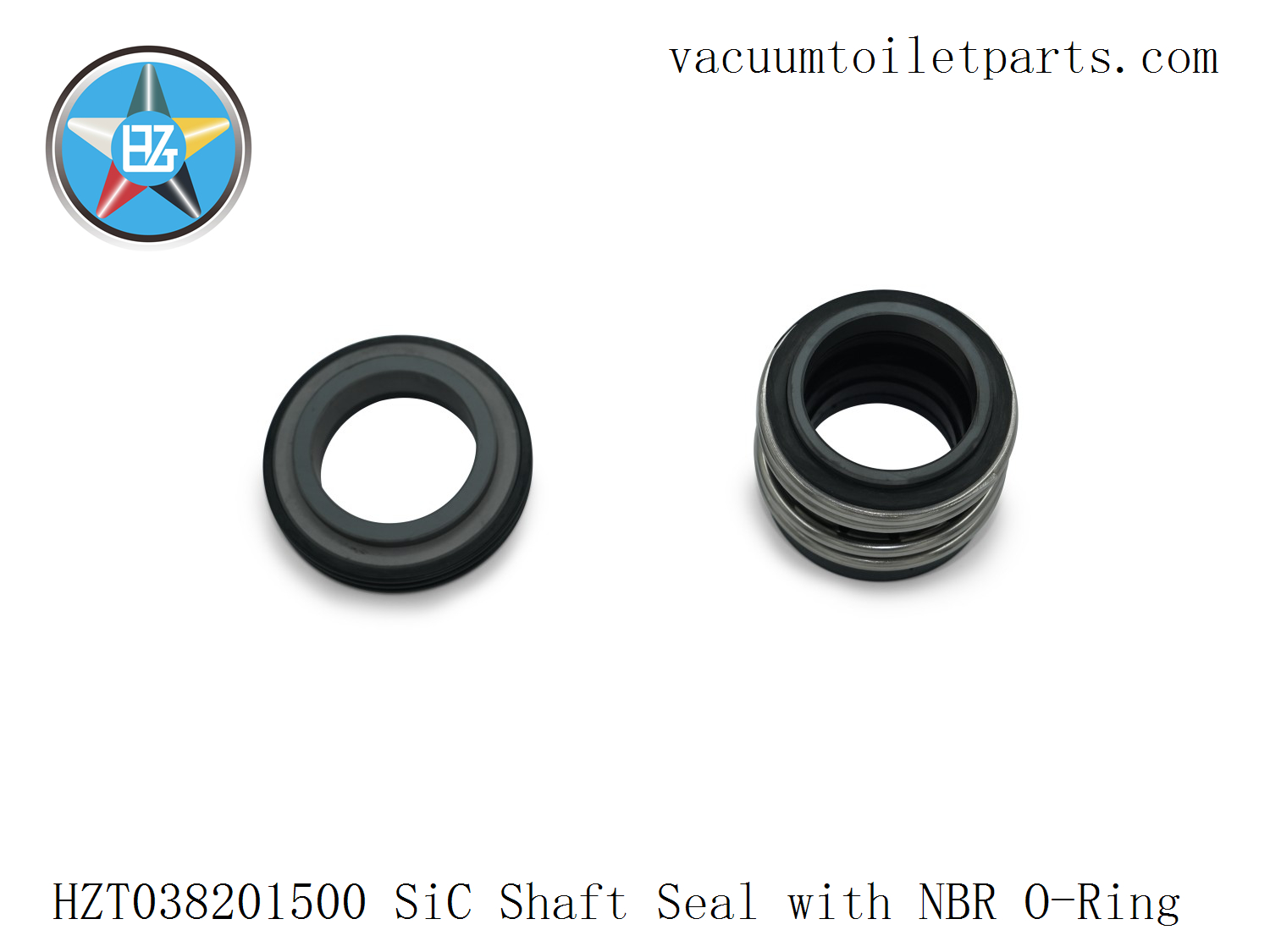 Complete set of HZT038201500 mechanical shaft seal components.