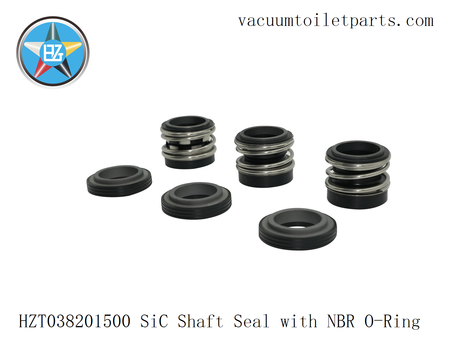 Top view of HZT038201500 shaft seal showing flat sealing face and surface finish.