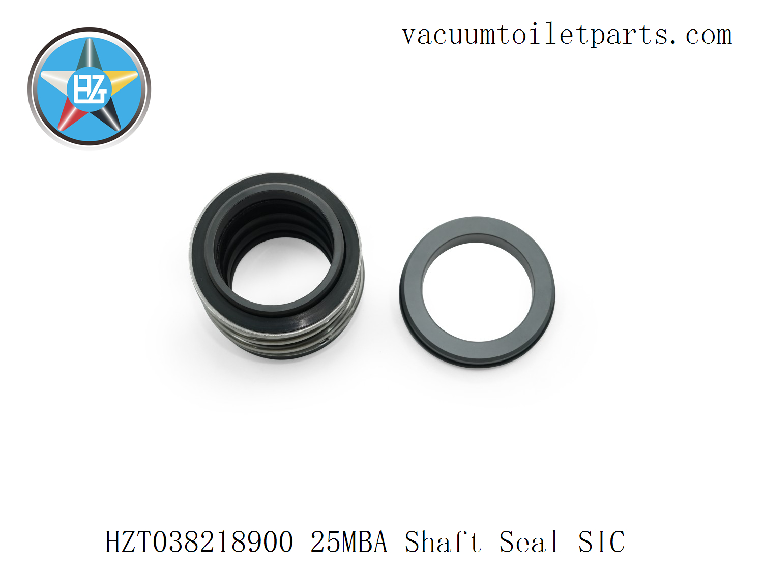 Exploded view of HZT038218900 mechanical shaft seal components