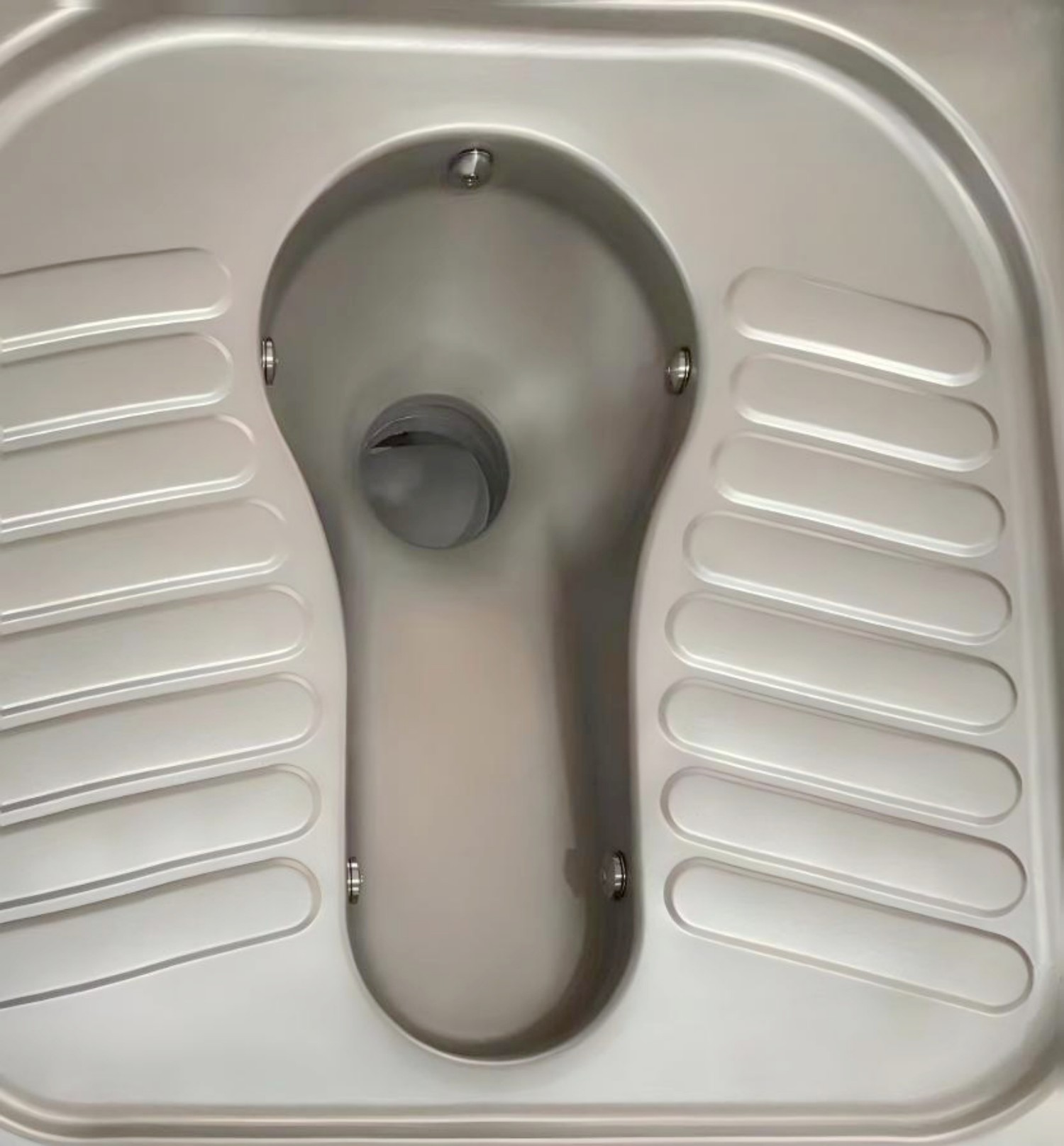 HZT066500100 Vacuum Squat Toilet Detail View – Sandblasted Electropolished Finish